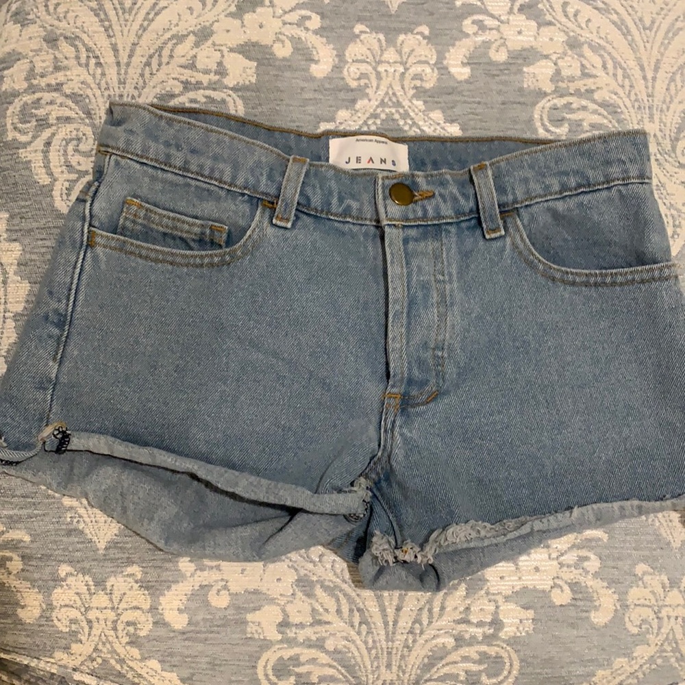American Apparel Jean Shorts Sz 24”W x 3” Inseam